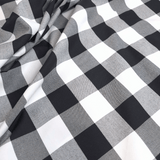 Tessuto Misto Cotone H 300 cm - QUADRO NERO