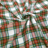 Tessuto Scozzese H 320 cm - QUADRO PICCOLO BIANCO