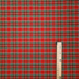 Tessuto Scozzese H 320 cm - QUADRO PICCOLO ROSSO/LUREX