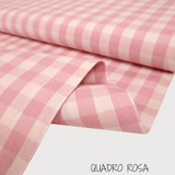 Collezione "Riga, quadretto e unito" H 180 cm - ROSA