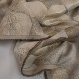 Tessuto Arredo H 210 cm - FIORI DI NATALE ECRU/LUREX ORO