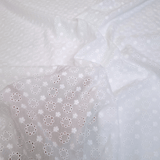 Pizzo Sangallo Bianco H 135 cm - FIORI/CERCHIETTI