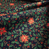 Cotone Natale H 140 cm - STELLE DI NATALE/BLU NOTTE