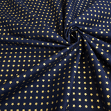 Cotone Natale H 140 cm - STELLE MEDIE ORO/BLU NOTTE