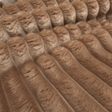 Ecopelliccia a coste H 140 cm - NOCCIOLA