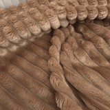 Ecopelliccia a coste H 140 cm - NOCCIOLA