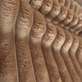 Ecopelliccia a coste H 140 cm - NOCCIOLA