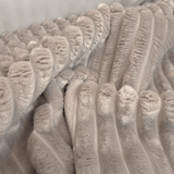 Ecopelliccia a coste H 140 cm - GRIGIO CHIARO