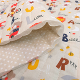 Trapuntato in tela di cotone double face H 140 cm - AMICI DELL'ALFABETO