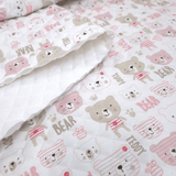 Trapuntato in piquet millerighe double face H 150 cm - TEDDY BEAR ROSA