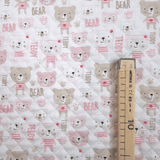 Trapuntato in piquet millerighe double face H 150 cm - TEDDY BEAR ROSA