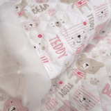 Trapuntato in piquet millerighe double face H 150 cm - TEDDY BEAR ROSA