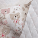 Trapuntato in piquet millerighe double face H 150 cm - TEDDY BEAR ROSA