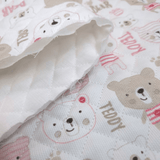 Trapuntato in piquet millerighe double face H 150 cm - TEDDY BEAR ROSA