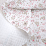 Trapuntato in piquet millerighe double face H 150 cm - TEDDY BEAR ROSA