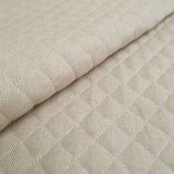 Trapuntato in misto cotone double face H 140 cm - GREZZO QUADRO PICCOLO/BEIGE