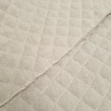 Trapuntato in misto cotone double face H 140 cm - GREZZO QUADRO PICCOLO/BEIGE