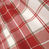 Tessuto Tirolese H 160 cm - QUADRO GRANDE TIROLESE ROSSO/CORDA