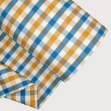 Tessuto cotone H 180 cm - QUADRO DANUBIO/SENAPE