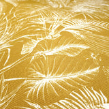 Tessuto Canvas H 140 cm - FOGLIE TROPICALI/SENAPE