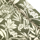 Misto Cotone Fondo Grezzo H 155 cm - FOGLIE/VERDE