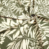 Misto Cotone Fondo Grezzo H 155 cm - FOGLIE/VERDE