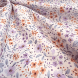 Mélange de coton avec impression numérique GREY LEAVES - H 280 cm