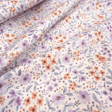 Mélange de coton avec impression numérique GREY LEAVES - H 280 cm