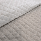 Trapuntato in misto cotone H 140 cm - GREZZO QUADRO PICCOLO/GRIGIO