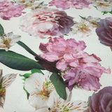 Panama Digital Fund Cotton - PIVOINES ROSE - coupe minimum ou multiples de 25 x 280 cm