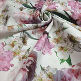 Panama Digital Fund Cotton - PIVOINES ROSE - coupe minimum ou multiples de 25 x 280 cm