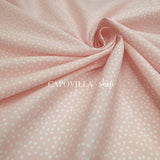 Tessuto Cotone H 140 cm - POIS BIANCHI FONDO ROSA