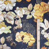 Velluto Digital H 140 cm - FIORI FONDO NERO