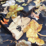 Velluto Digital H 140 cm - FIORI FONDO NERO