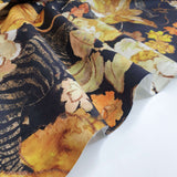 Velluto Digital H 140 cm - FIORI FONDO NERO