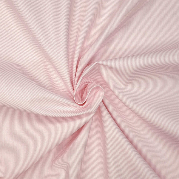 Cotone Fantasia - RIGHE ROSA BABY - taglio minimo o multipli da 25 x 290 cm
