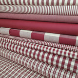 Collezione "Riga, quadretto e unito" H 180 cm - BORDEAUX