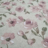 Cotone Fondo Grezzo H 280 cm - FIORI ROSA