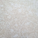 Cotone Fondo Grezzo H 280 cm - FIORI STILIZZATI