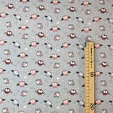 Jersey di Cotone H 140 cm - GUFI FONDO GRIGIO