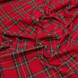 Tessuto Mano Lana H 150 cm - QUADRO SCOZZESE GRANDE ROSSO