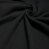 Mussola di Cotone Doppia Garza H 140 cm - NERO