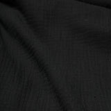 Mussola di Cotone Doppia Garza H 140 cm - NERO