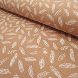 Mussola Stampata H 140 cm - PIUME/TERRACOTTA