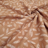 Mussola Stampata H 140 cm - PIUME/TERRACOTTA