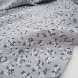 Mussola Stampata H 140 cm - FIORELLINI PRIMAVERA/GRIGIO