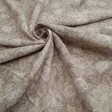 Mussola Stampata H 140 cm - FIORI GRANDI/FANGO