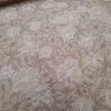 Mussola Stampata H 140 cm - FIORI GRANDI/FANGO