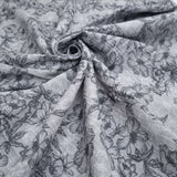 Mussola Stampata H 140 cm - FIORI GRANDI/GRIGIO