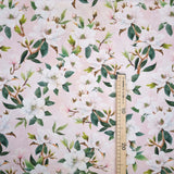 Fonds Digital Coton Panama H 160 cm - MAGNOLIA/ROSE